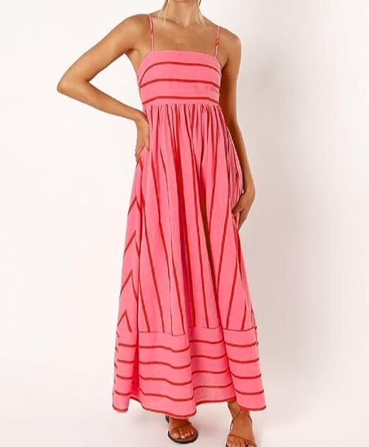 Scarlett | Sophisticated Striped Maxi Summer Dresses