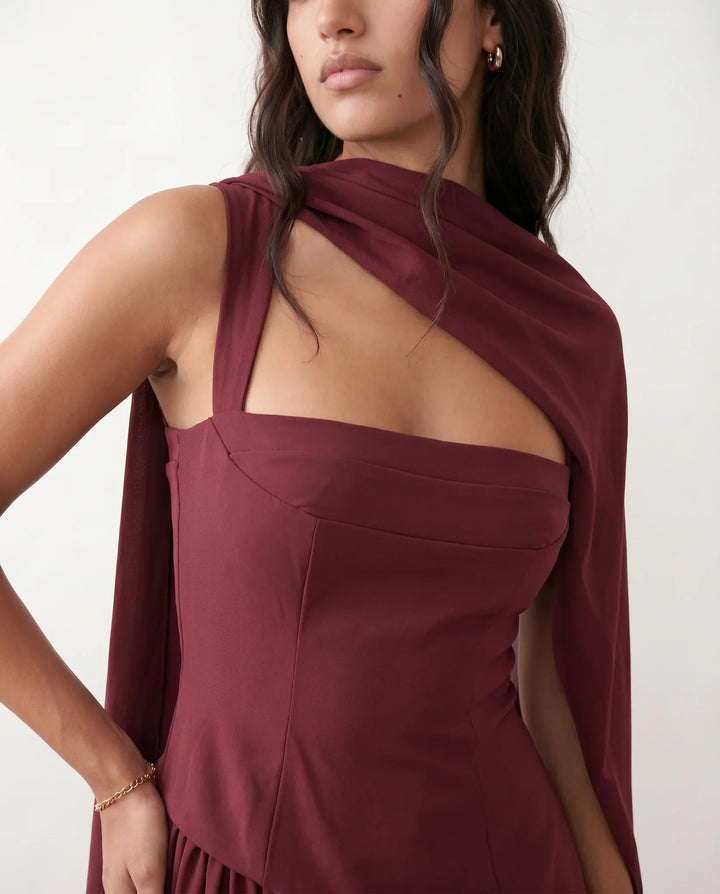 Sienna | Effortless Corset Lace-Up Races Dress with Thigh Split