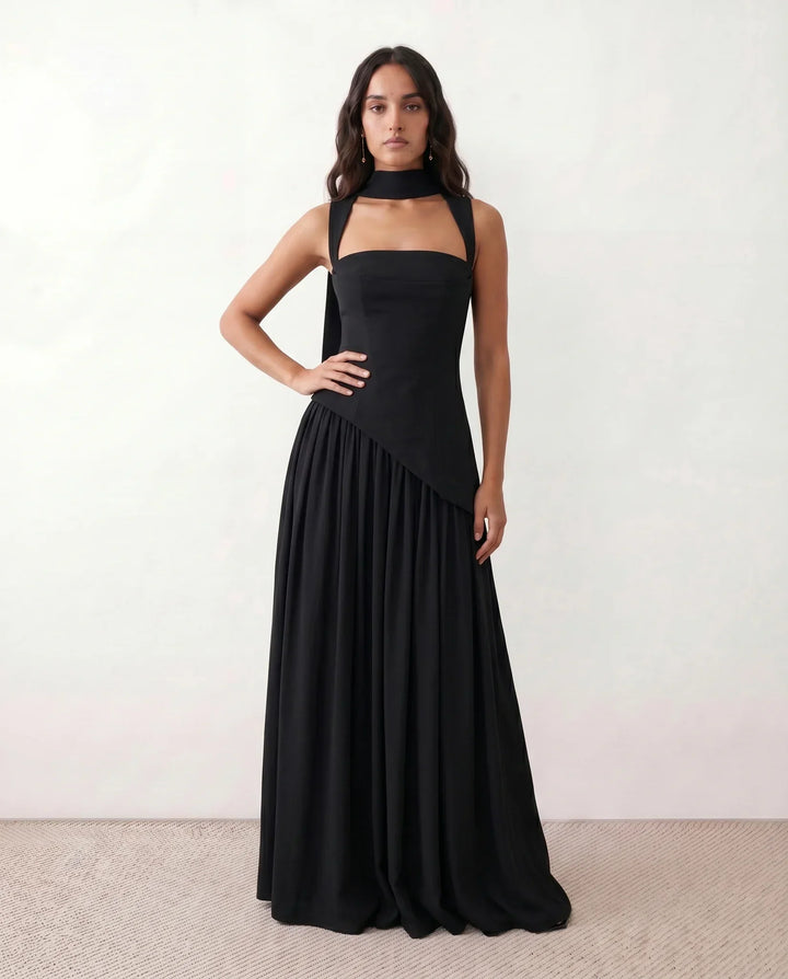 Sienna | Effortless Corset Lace-Up Races Dress with Thigh Split