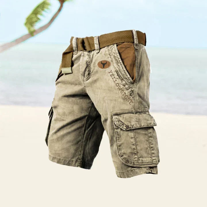 Sonny | Cosy Belted Utility Cargo Shorts