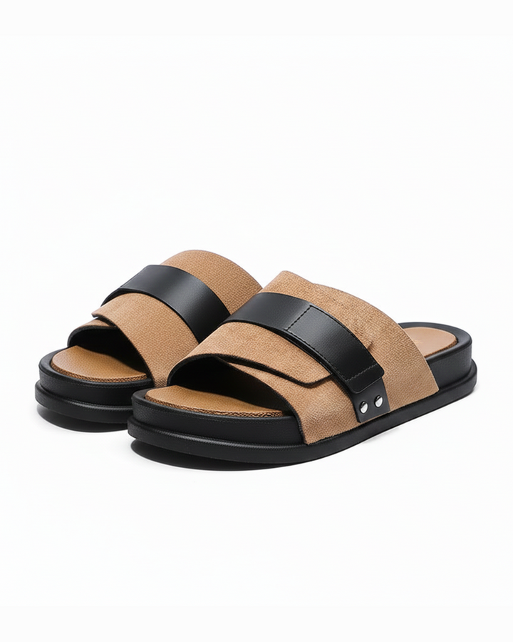 Sonny | Cosy Buckle Strap Men Slides Sandals