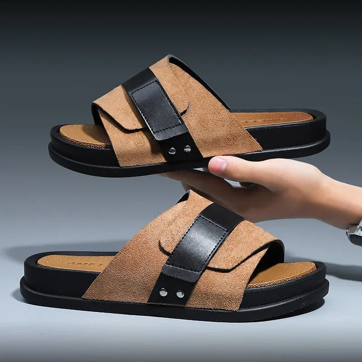 Sonny | Cosy Buckle Strap Men Slides Sandals