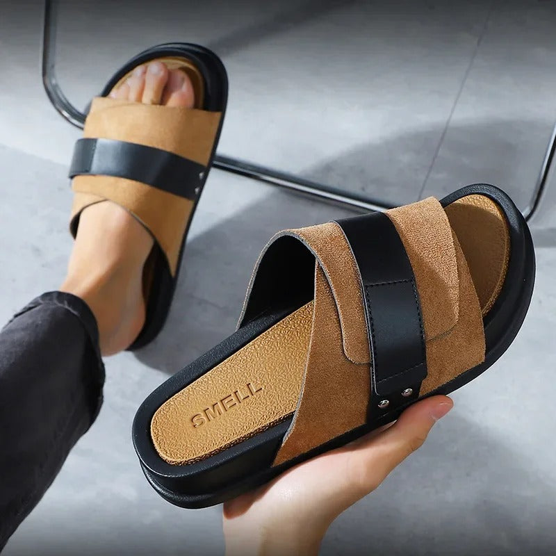 Sonny | Cosy Buckle Strap Men Slides Sandals