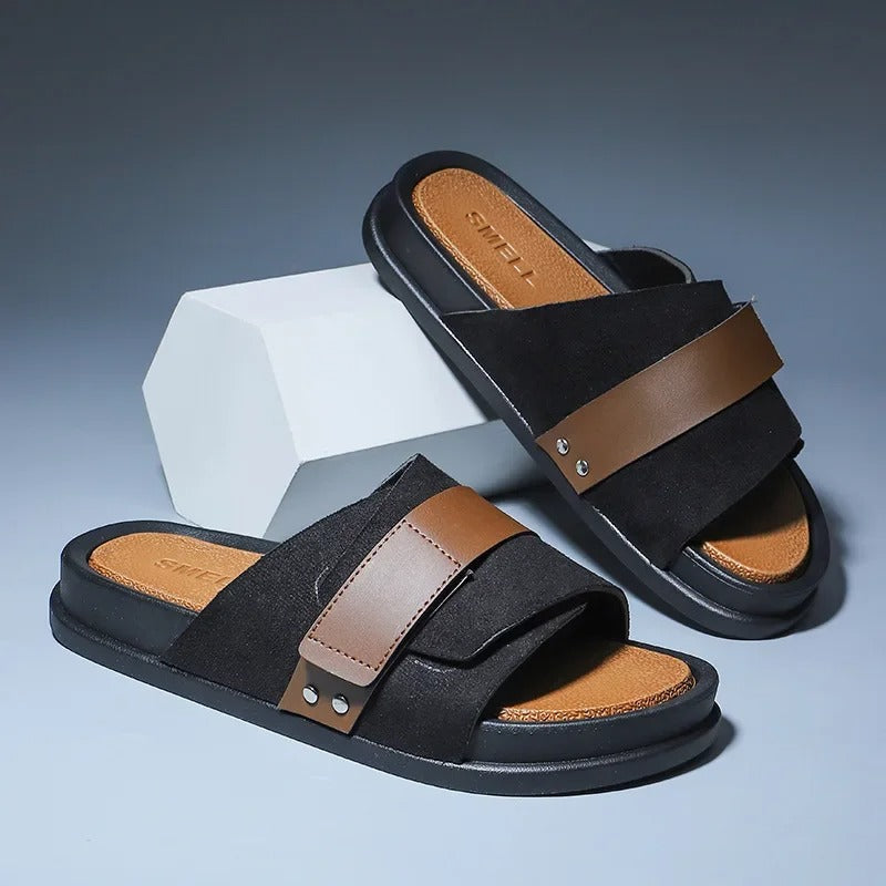 Sonny | Cosy Buckle Strap Men Slides Sandals