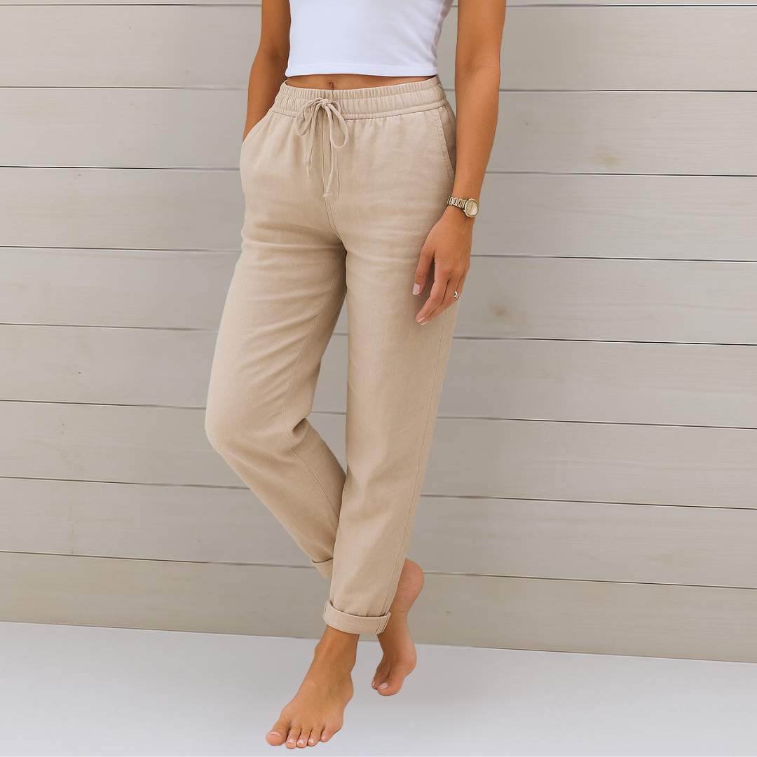Sophia | Classic Relaxed Straight Leg Linen Pants