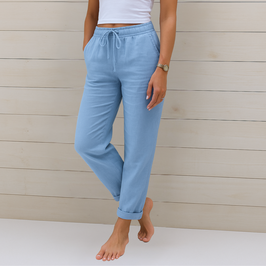 Sophia | Classic Relaxed Straight Leg Linen Pants