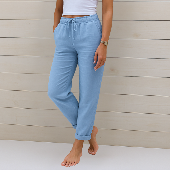Sophia | Classic Relaxed Straight Leg Linen Pants