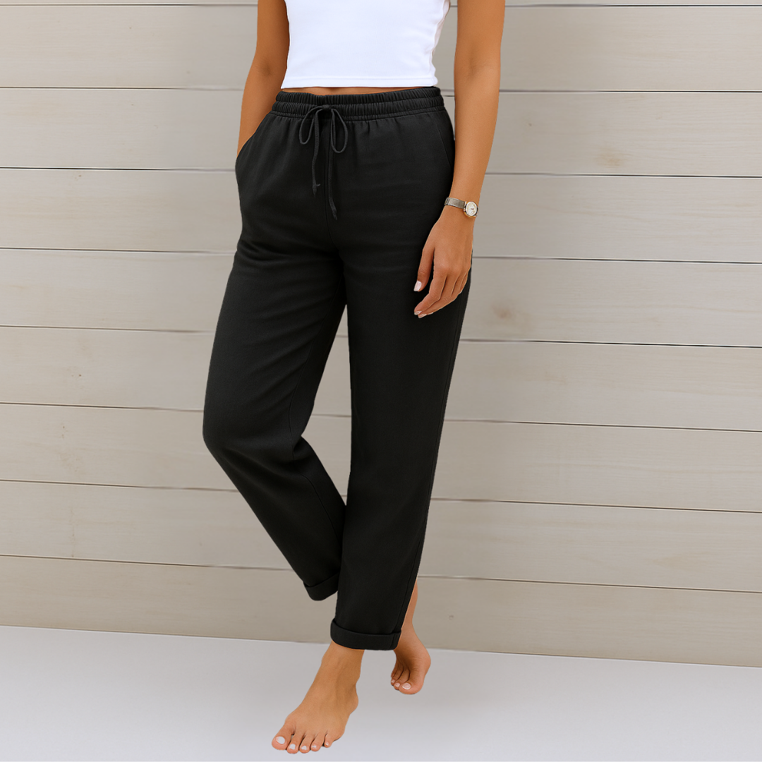 Sophia | Classic Relaxed Straight Leg Linen Pants