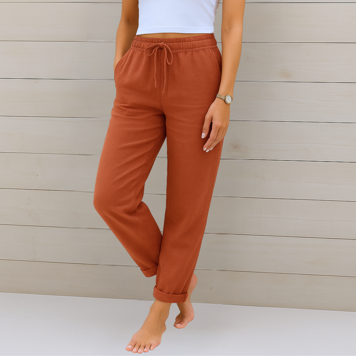 Sophia | Classic Relaxed Straight Leg Linen Pants