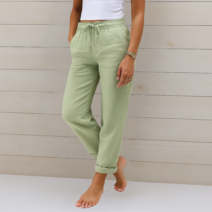 Sophia | Classic Relaxed Straight Leg Linen Pants