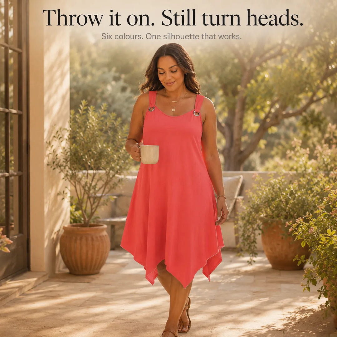 Sophia | Graceful Sleeveless A-Line Handkerchief Hem Summer Dresses