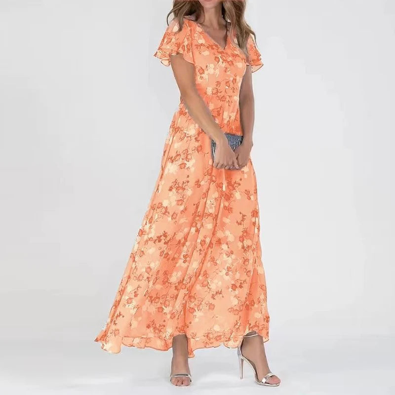 Sophia | Polished Floral Wrap Races Dresses