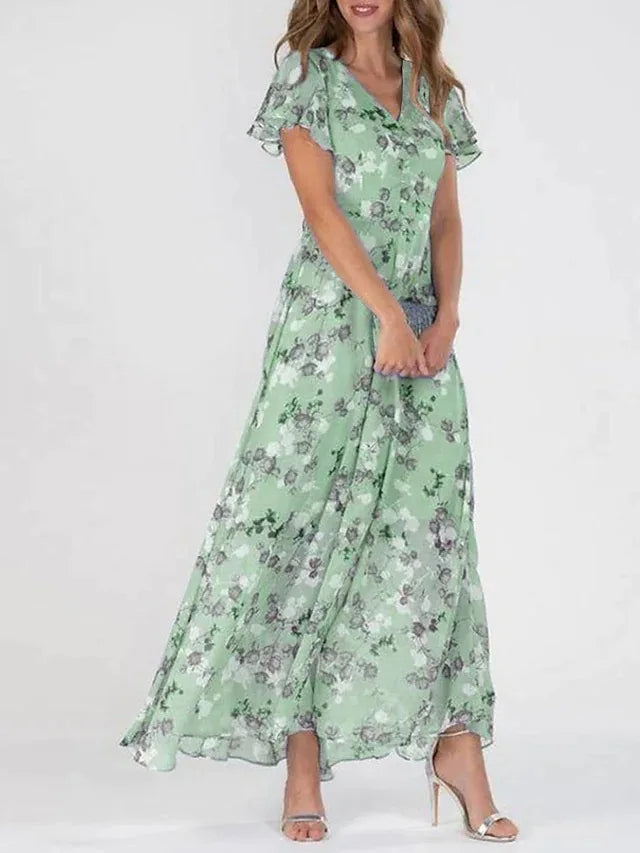 Sophia | Polished Floral Wrap Races Dresses