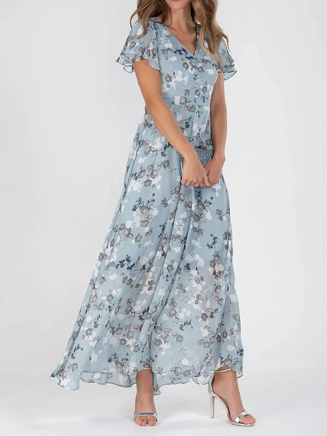 Sophia | Polished Floral Wrap Races Dresses