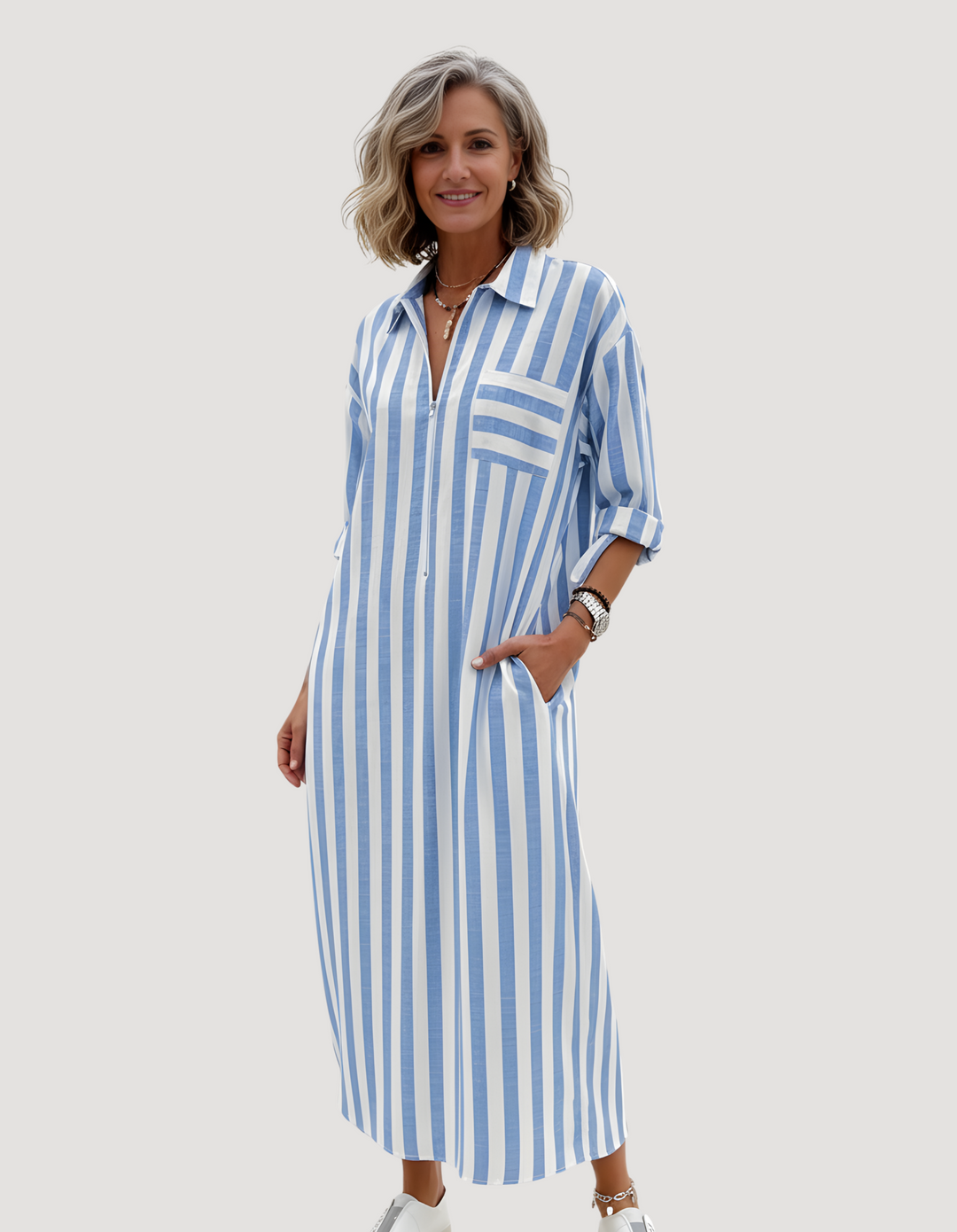 Sophia | Polished Striped Maxi Summer Dresses