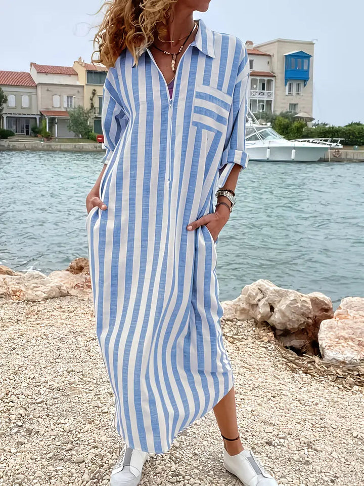 Sophia | Polished Striped Maxi Summer Dresses