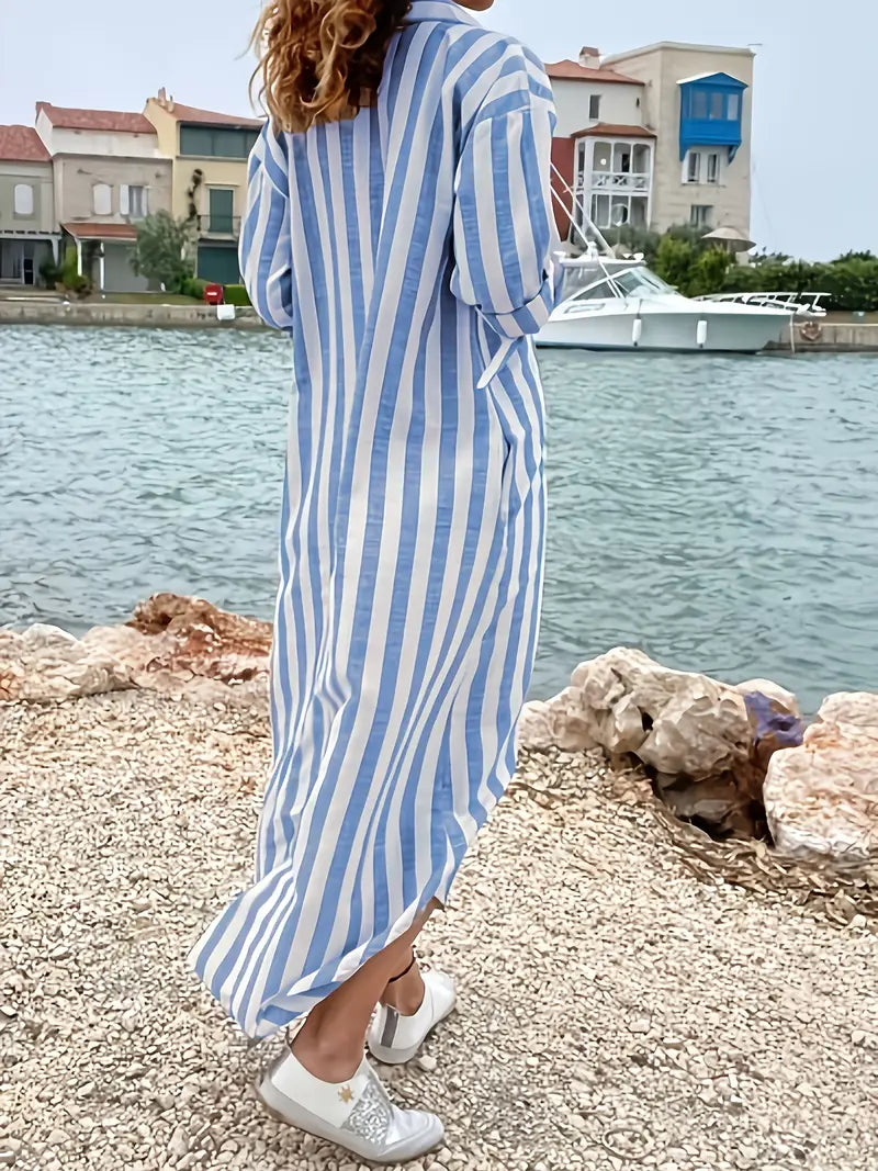 Sophia | Polished Striped Maxi Summer Dresses