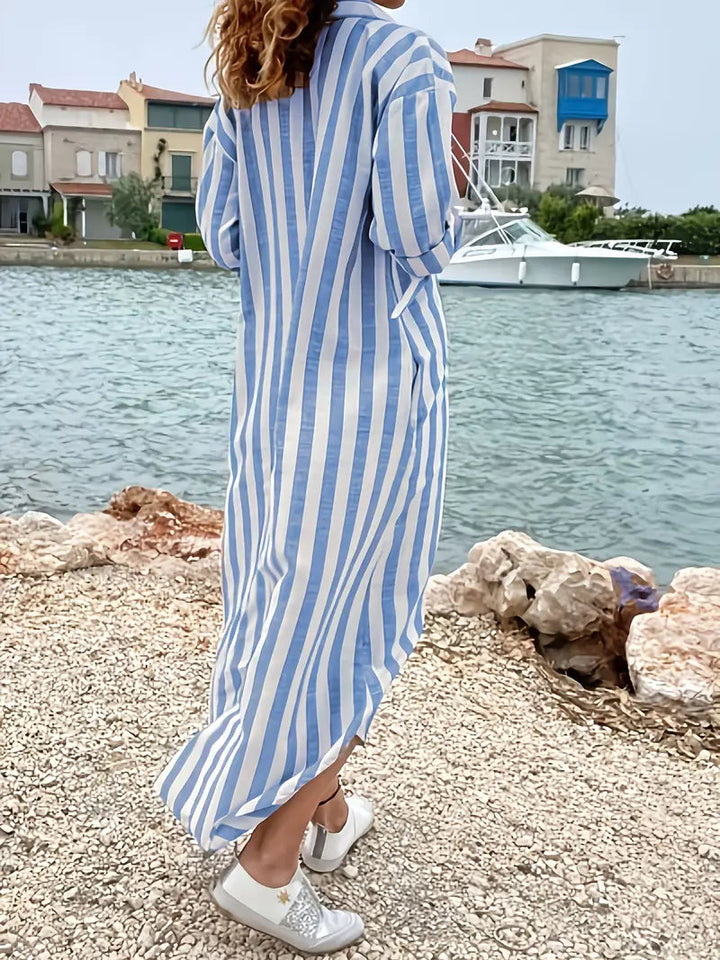 Sophia | Polished Striped Maxi Summer Dresses