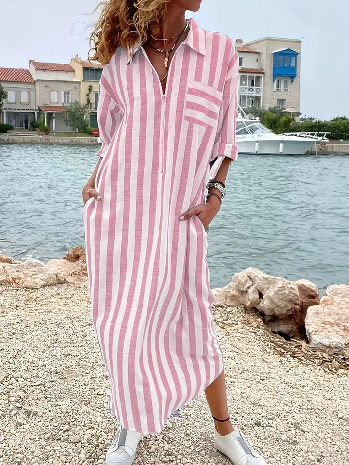 Sophia | Polished Striped Maxi Summer Dresses