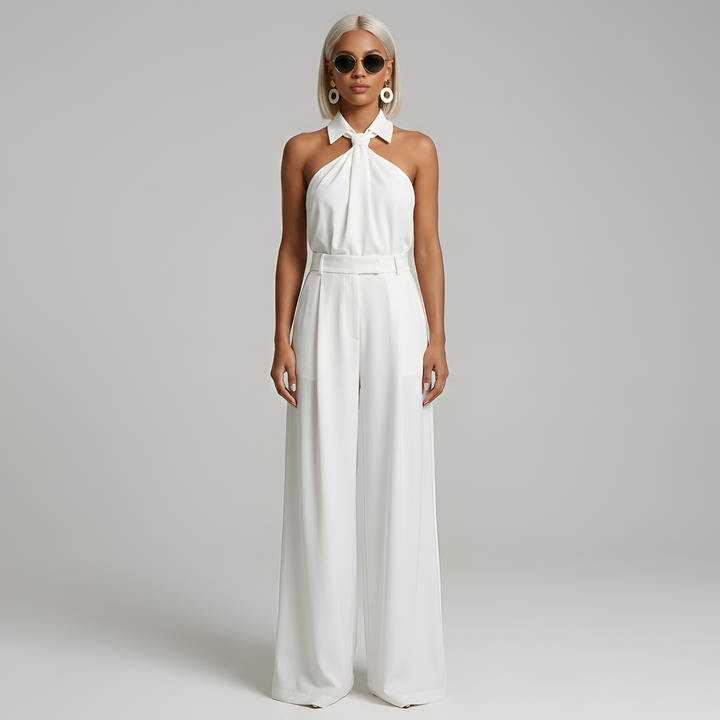 Sophia | Relaxed Halter Neck Wide-Leg Jumpsuit
