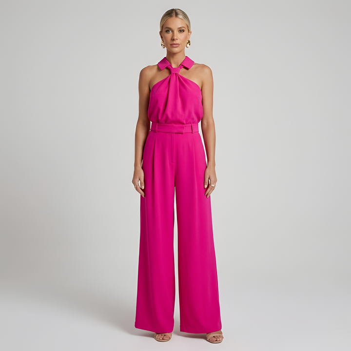 Sophia | Relaxed Halter Neck Wide-Leg Jumpsuit