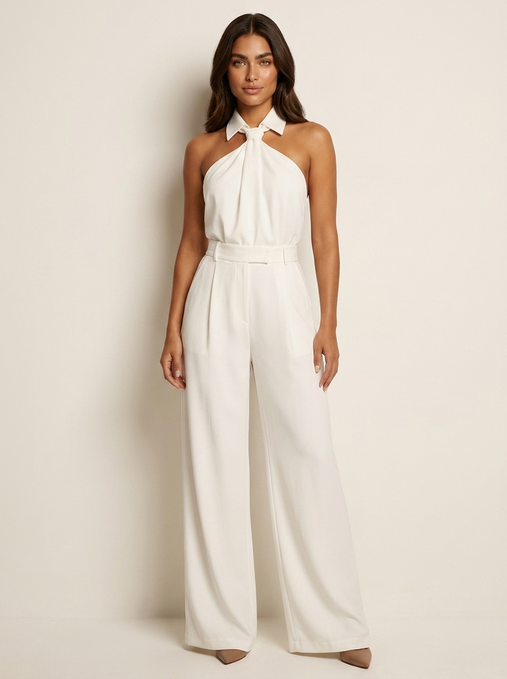 Sophia | Relaxed Halter Neck Wide-Leg Jumpsuit