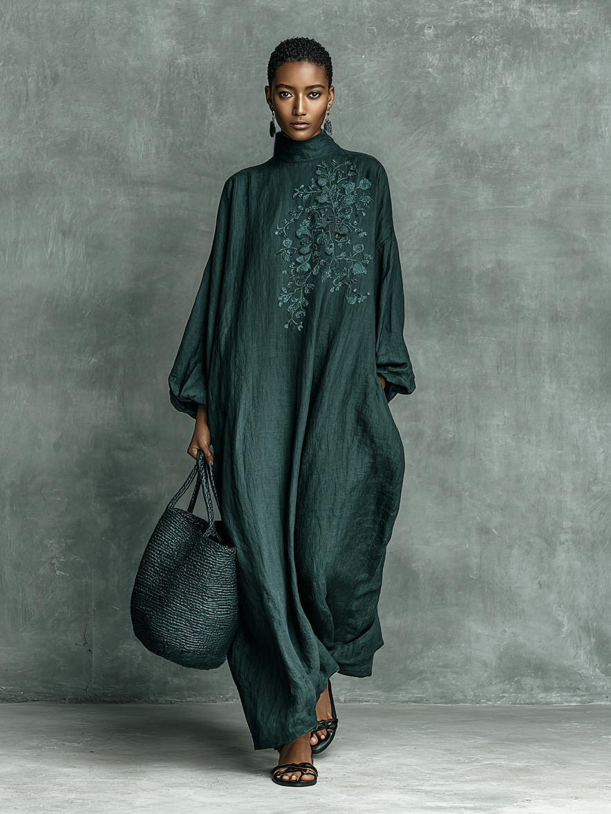Sophie | Stylish Embroidered Long Sleeve Maxi Boho Dress