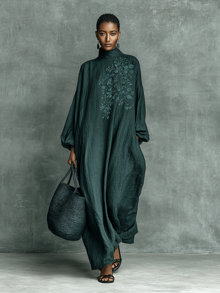 Sophie | Stylish Embroidered Long Sleeve Maxi Boho Dress
