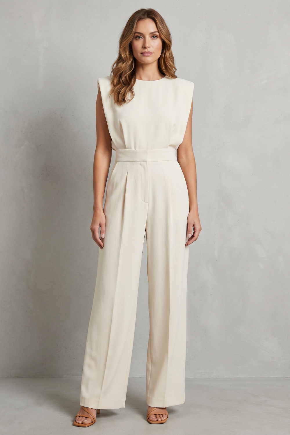 Summer | Graceful Wide-Leg Belted Jumpsuit