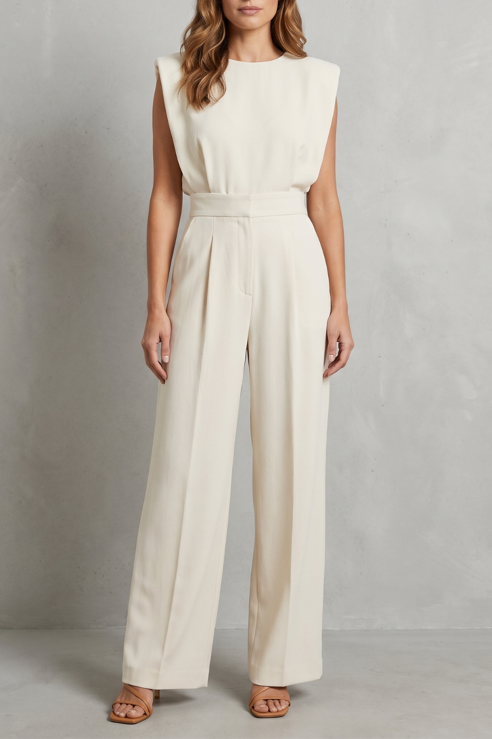 Summer | Graceful Wide-Leg Belted Jumpsuit