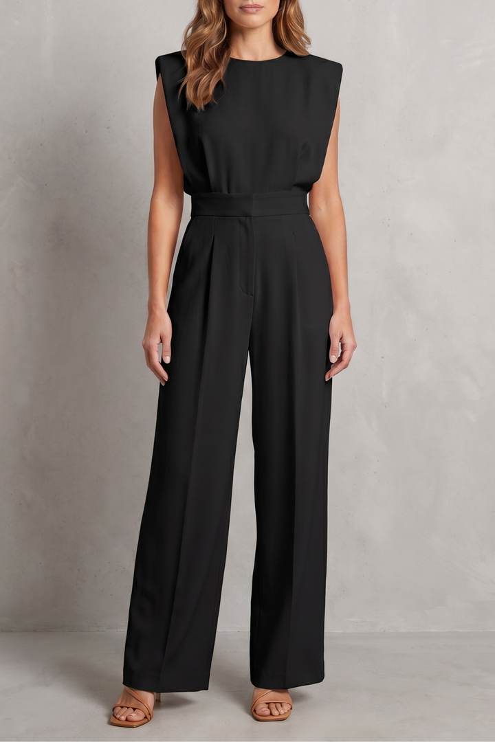 Summer | Graceful Wide-Leg Belted Jumpsuit