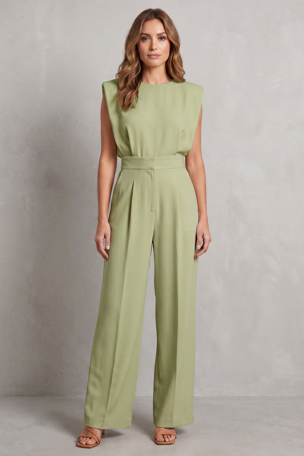 Summer | Graceful Wide-Leg Belted Jumpsuit