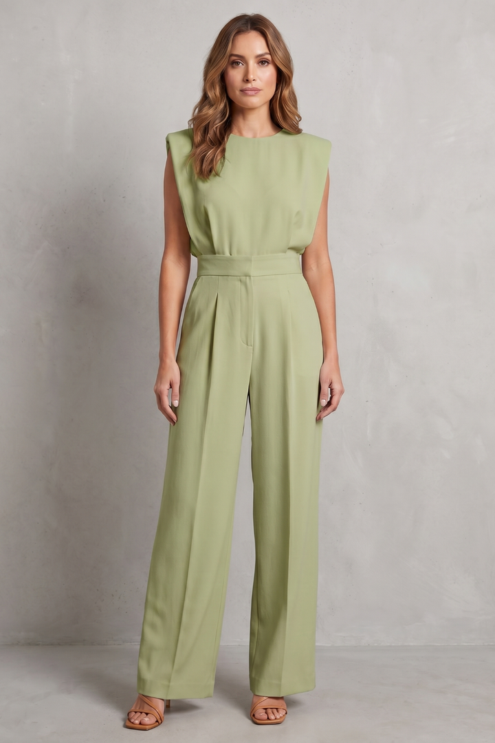 Summer | Graceful Wide-Leg Belted Jumpsuit