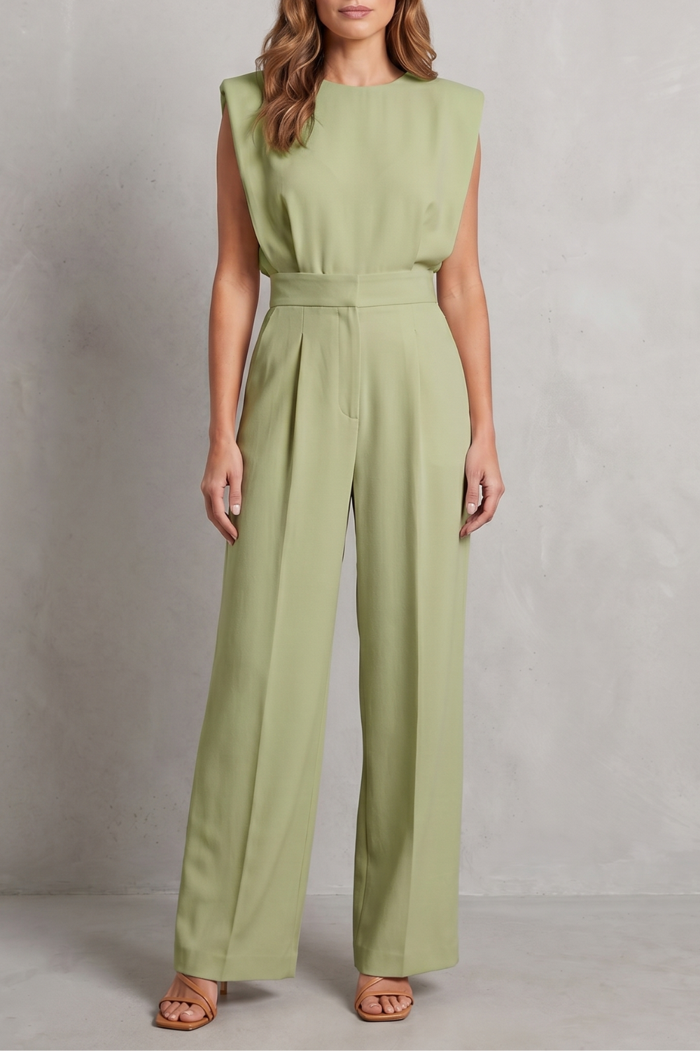 Summer | Graceful Wide-Leg Belted Jumpsuit