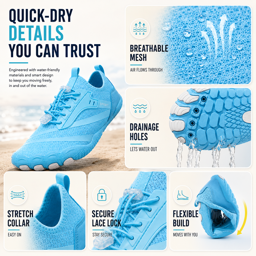 Theo | Polished Quick-Dry Non-Slip Water Shoes