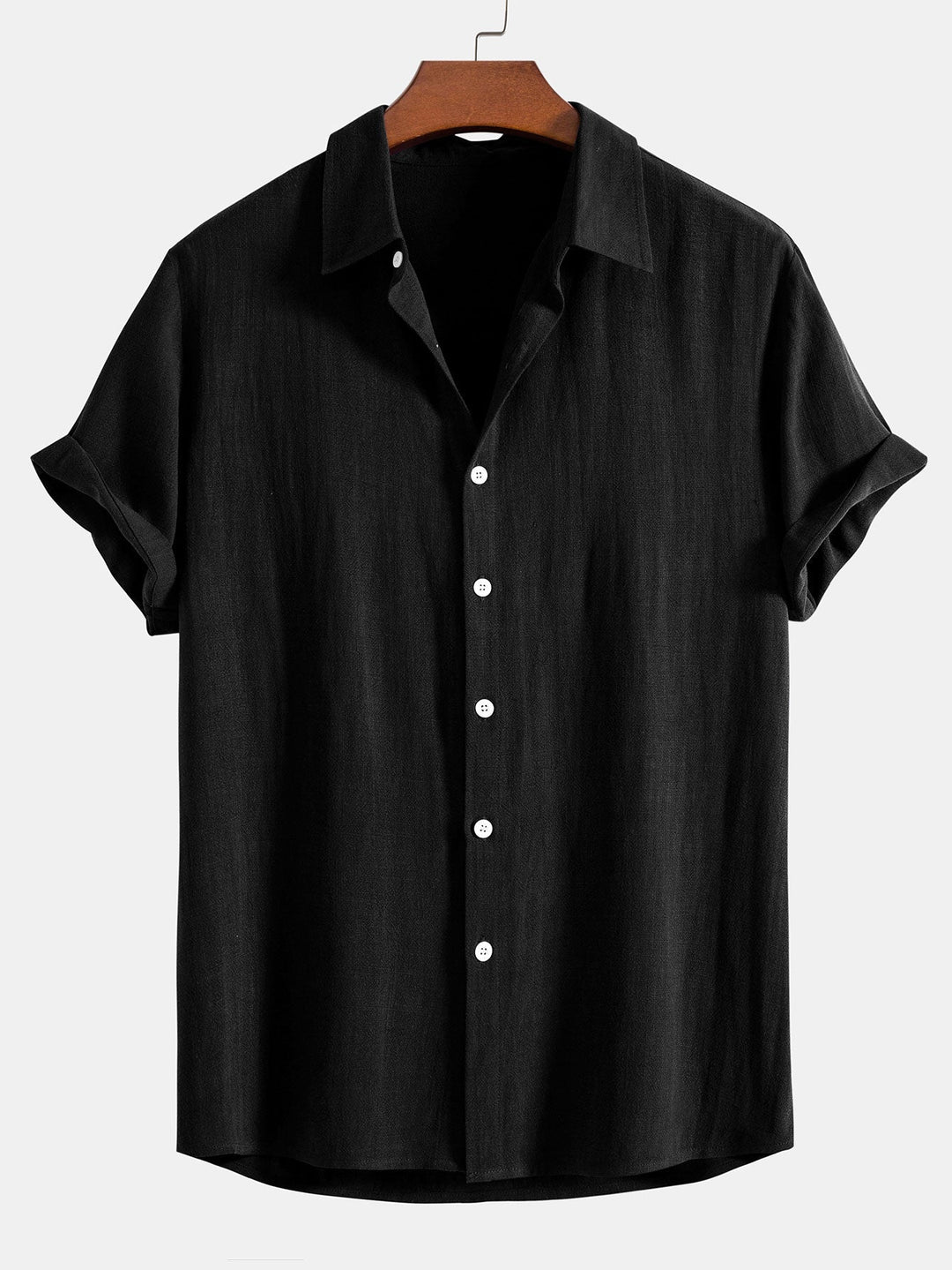 Theo | Polished Relaxed Fit Short Sleeve Linen Shirt