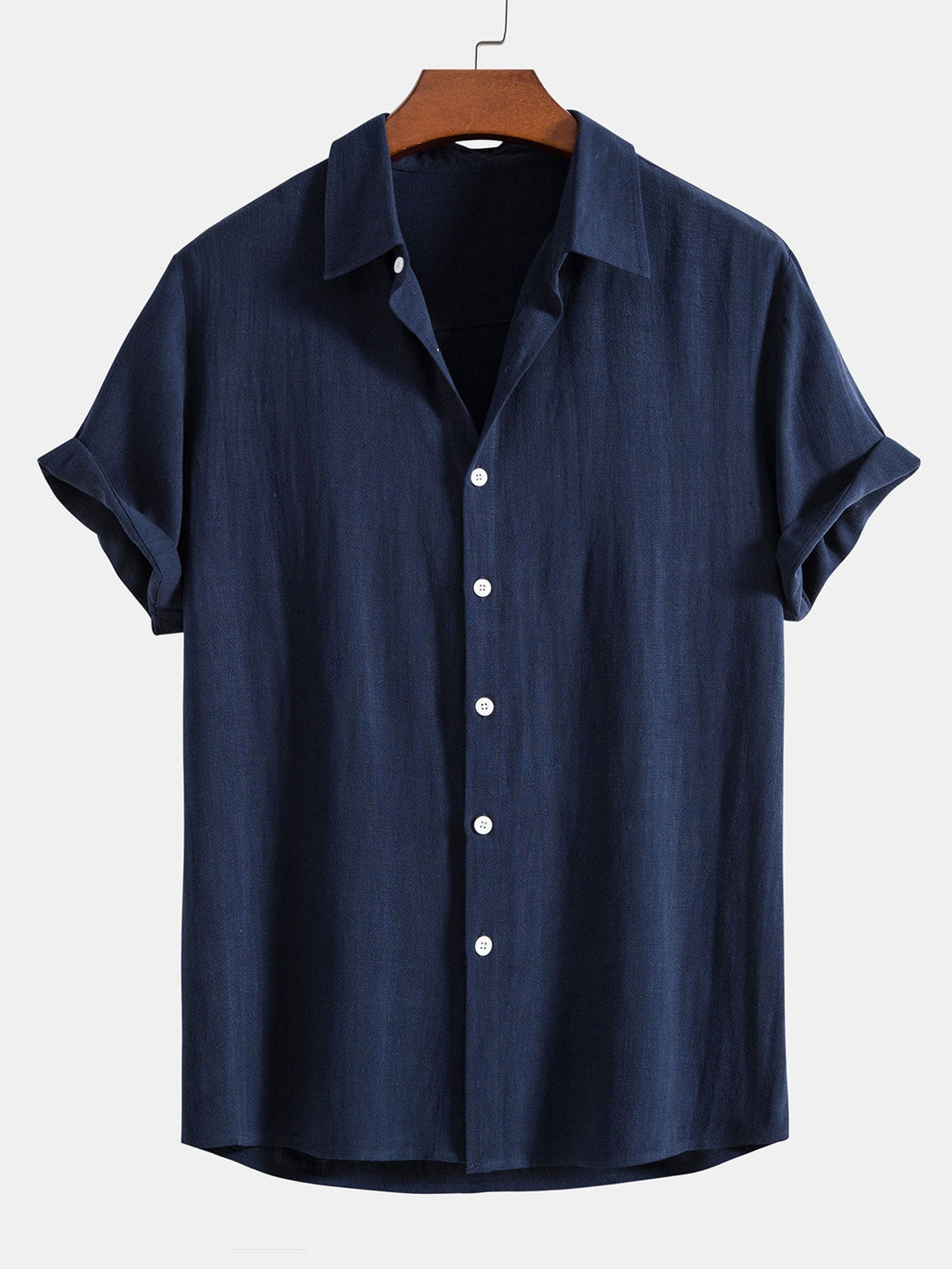 Theo | Polished Relaxed Fit Short Sleeve Linen Shirt