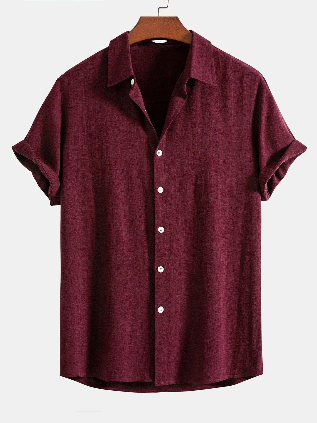 Theo | Polished Relaxed Fit Short Sleeve Linen Shirt