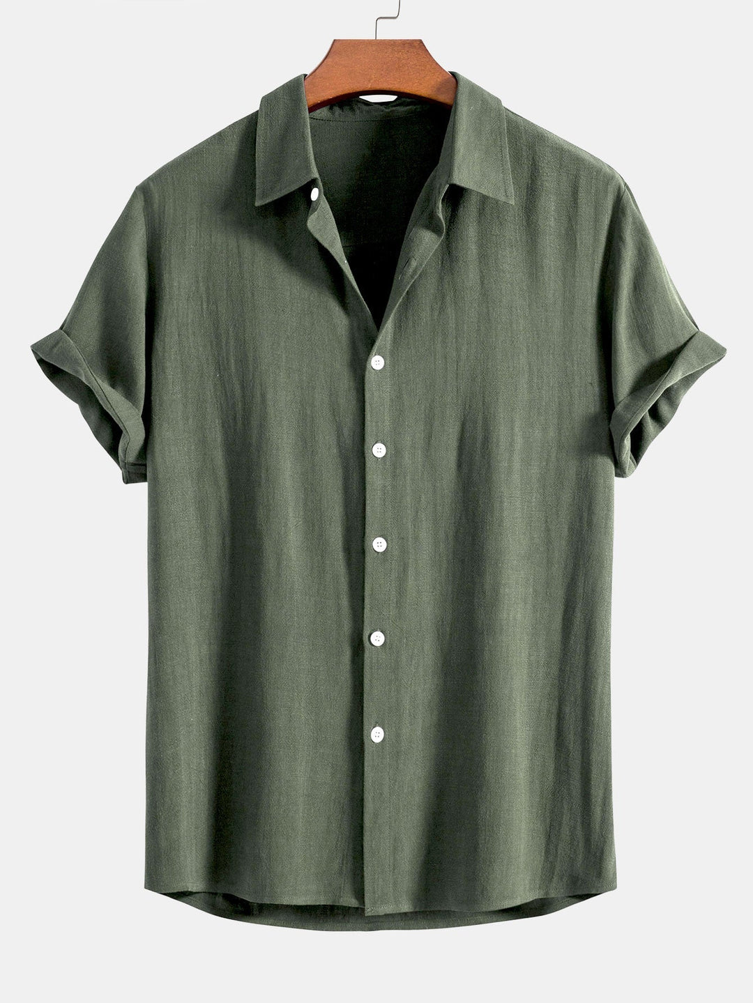 Theo | Polished Relaxed Fit Short Sleeve Linen Shirt