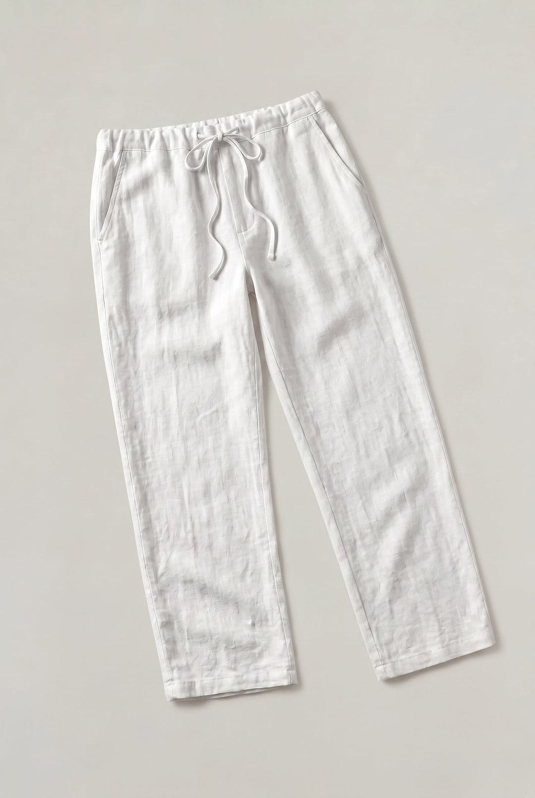 Theo | Relaxed Drawstring Straight Leg Linen Pants