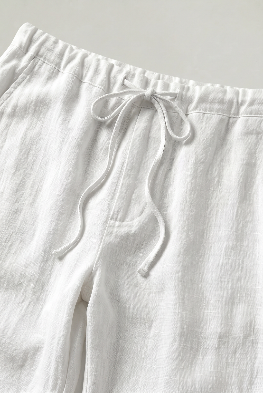 Theo | Relaxed Drawstring Straight Leg Linen Pants