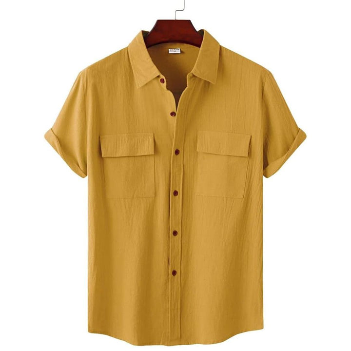 Theo | Sophisticated Linen Shirt with Chest Pockets