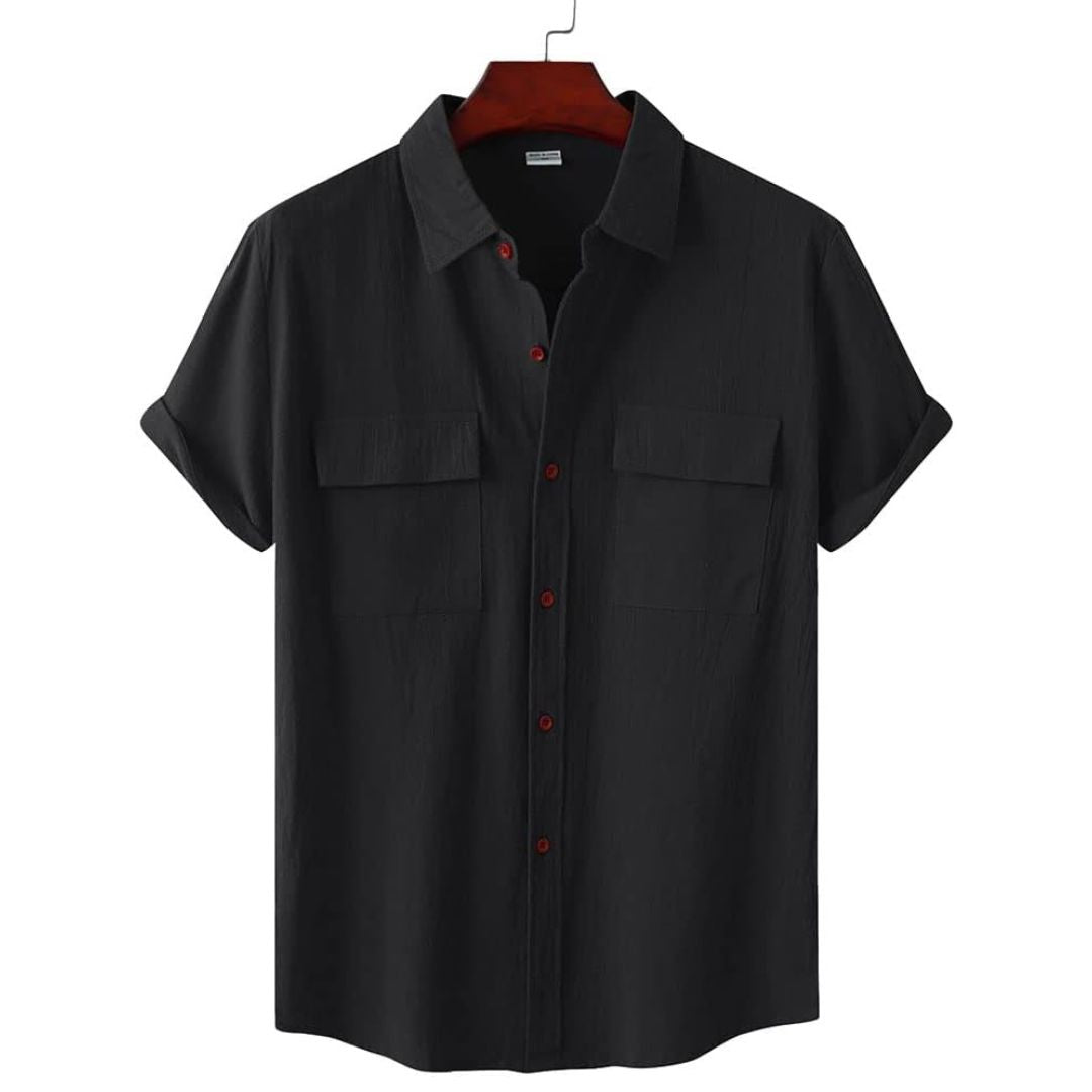 Theo | Sophisticated Linen Shirt with Chest Pockets