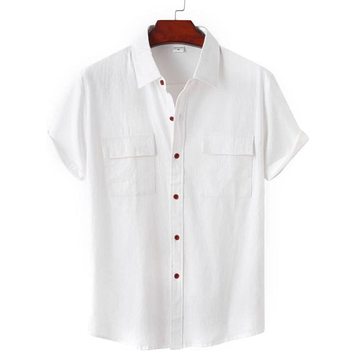 Theo | Sophisticated Linen Shirt with Chest Pockets