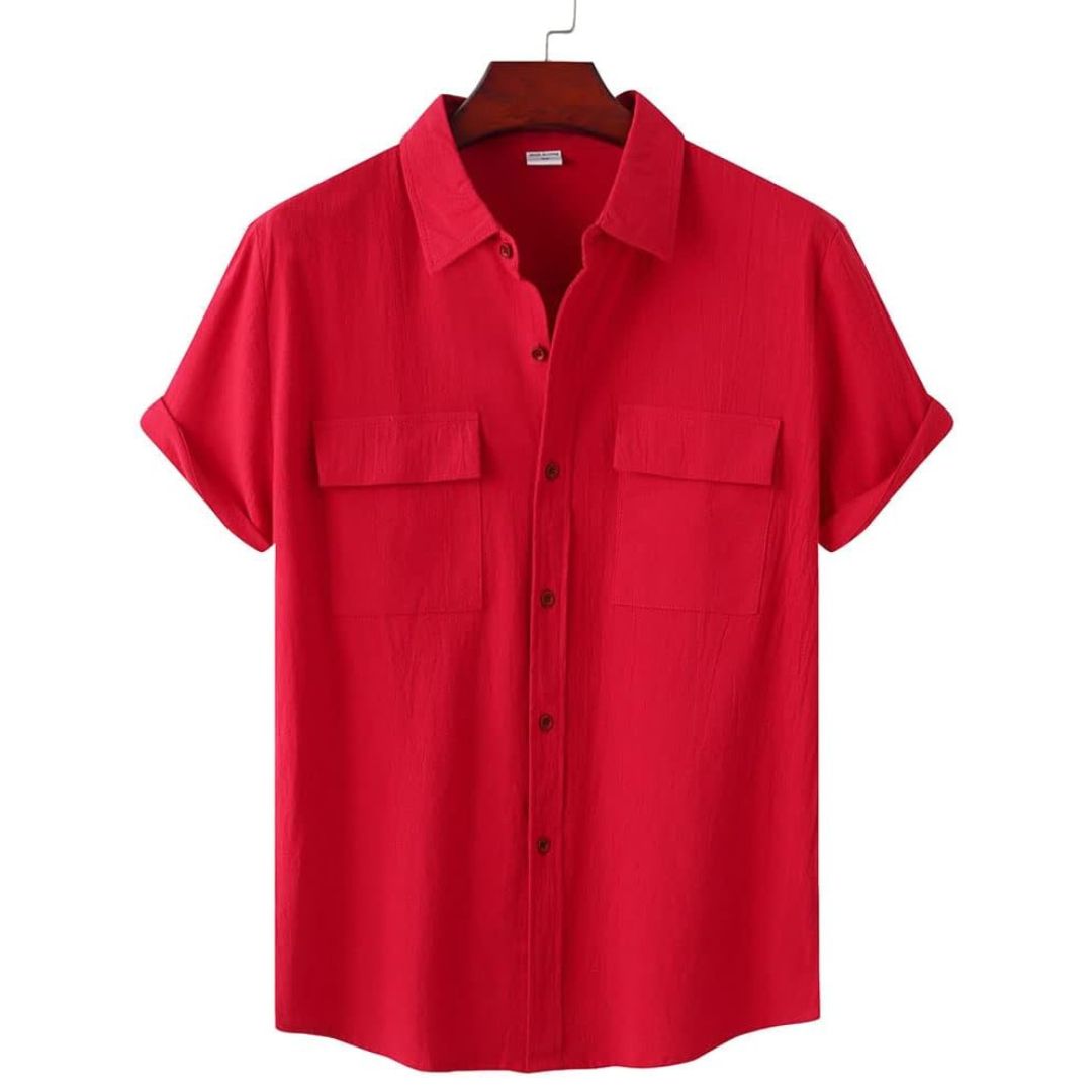 Theo | Sophisticated Linen Shirt with Chest Pockets