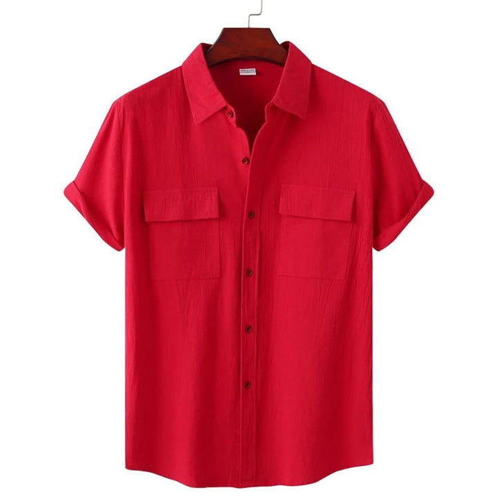 Theo | Sophisticated Linen Shirt with Chest Pockets