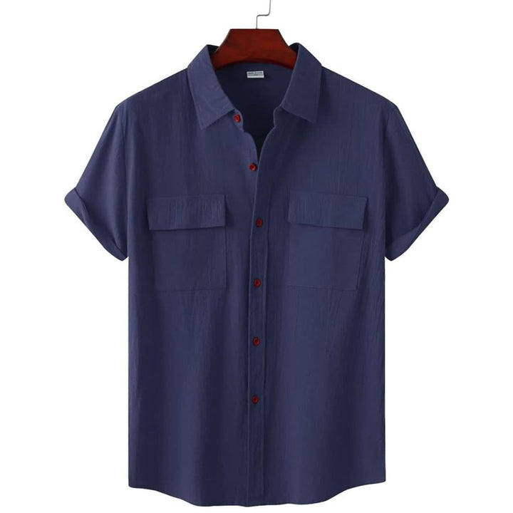 Theo | Sophisticated Linen Shirt with Chest Pockets