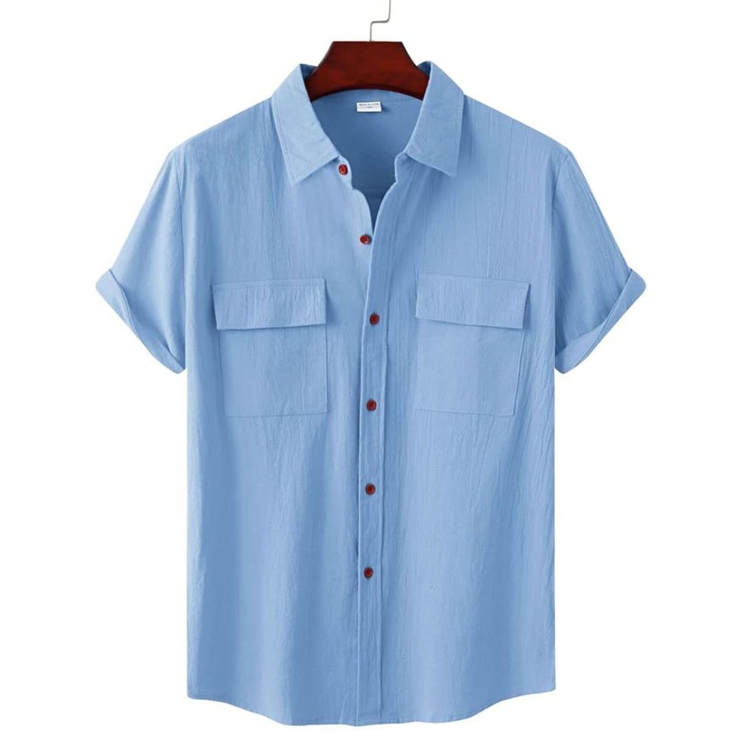 Theo | Sophisticated Linen Shirt with Chest Pockets