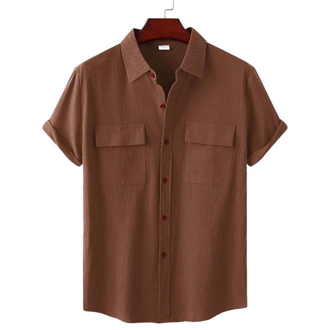 Theo | Sophisticated Linen Shirt with Chest Pockets