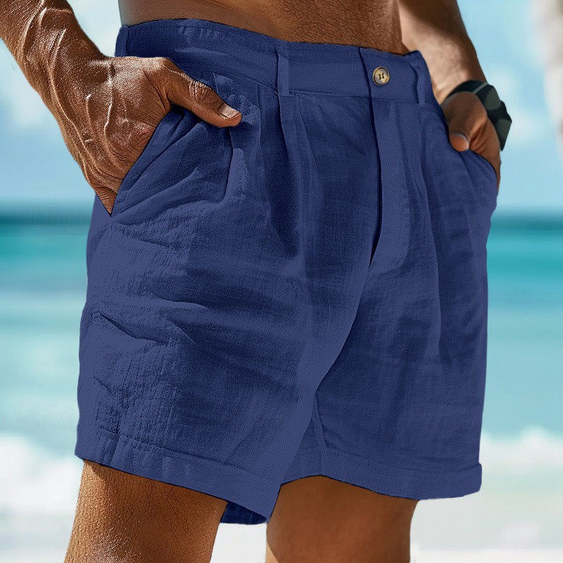 Thomas | Chic Pleated Linen Shorts for Men